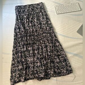 Floral skirt with lining